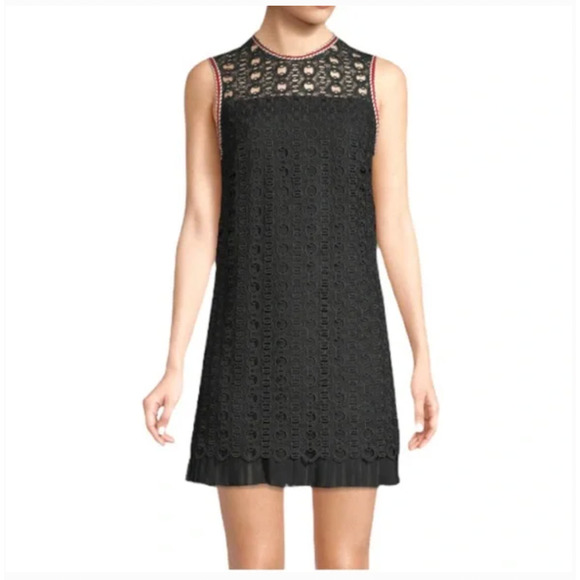 Sandro Lace Crochet Embroidered Franck Mini Dress Size 38 / Small - Picture 1 of 6